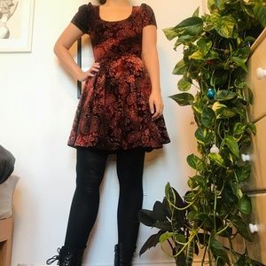 MINKPINK velvet scoop neck flare dress